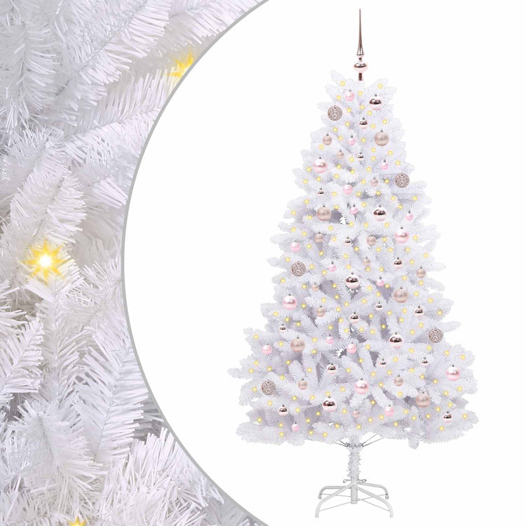 Vidaxx künstlicher klappbarer Weihnachtsbaum weiß 180 cm PVC und Stahl