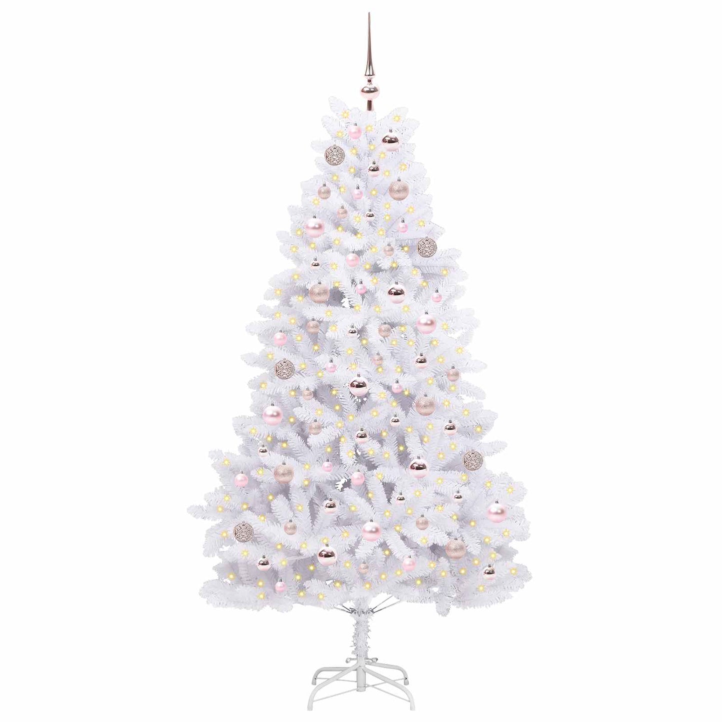 Vidaxx künstlicher klappbarer Weihnachtsbaum weiß 180 cm PVC und Stahl