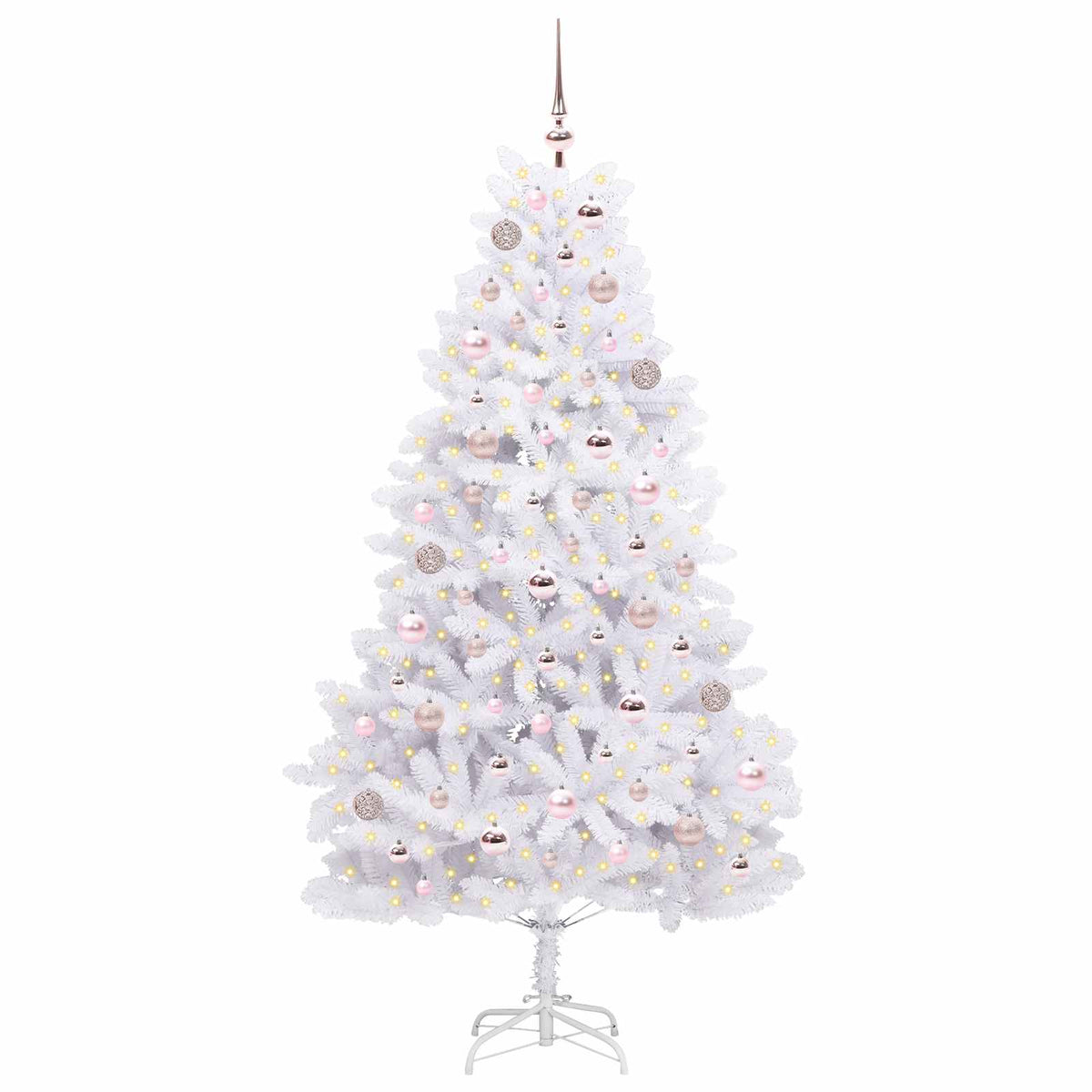 Vidaxx künstlicher klappbarer Weihnachtsbaum weiß 180 cm PVC und Stahl