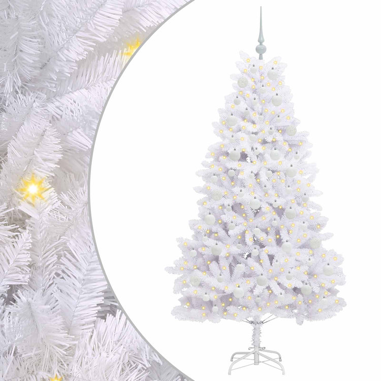 Vidaxx künstlicher klappbarer Weihnachtsbaum weiß 180 cm PVC und Stahl