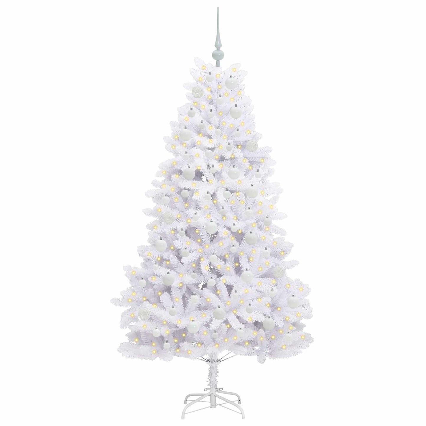 Vidaxx künstlicher klappbarer Weihnachtsbaum weiß 180 cm PVC und Stahl