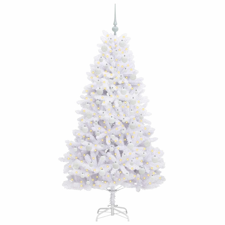 Vidaxx künstlicher klappbarer Weihnachtsbaum weiß 180 cm PVC und Stahl