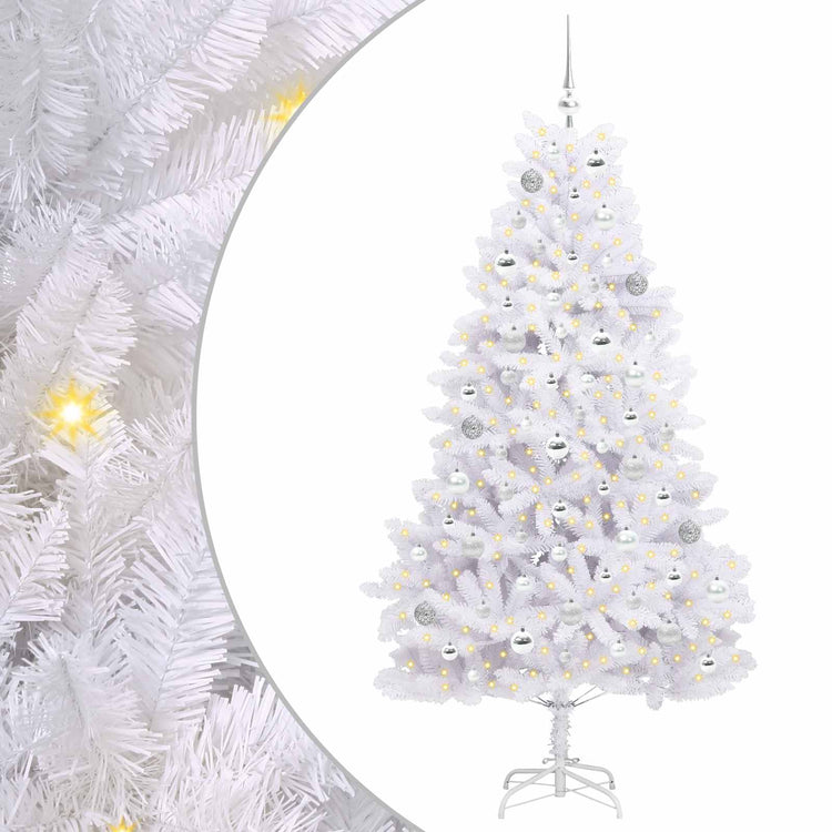 Vidaxx künstlicher klappbarer Weihnachtsbaum weiß 180 cm PVC und Stahl