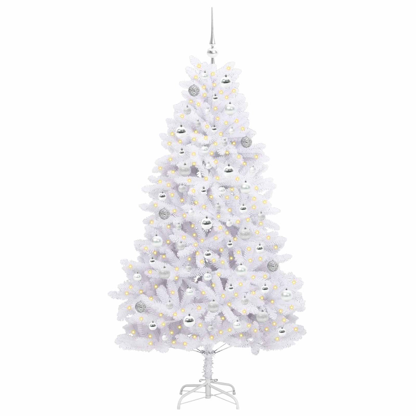 Vidaxx künstlicher klappbarer Weihnachtsbaum weiß 180 cm PVC und Stahl