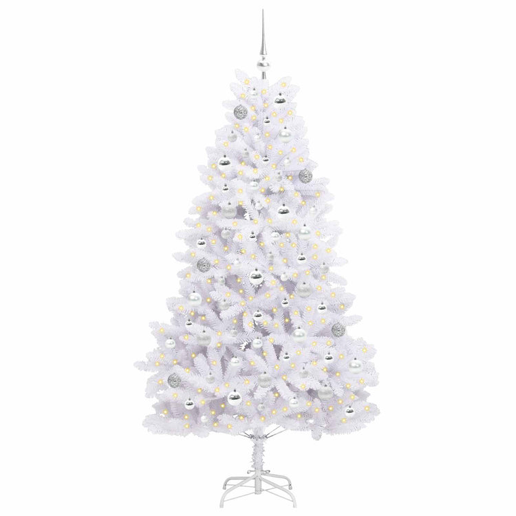 Vidaxx künstlicher klappbarer Weihnachtsbaum weiß 180 cm PVC und Stahl