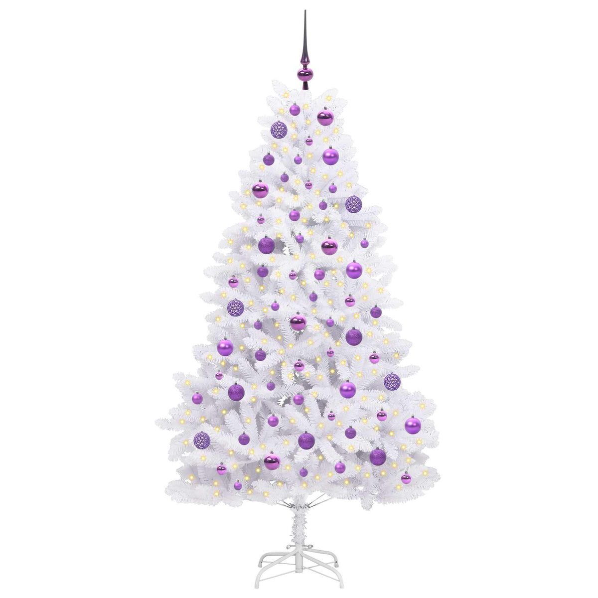 Vidaxx künstlicher klappbarer Weihnachtsbaum weiß 180 cm PVC und Stahl