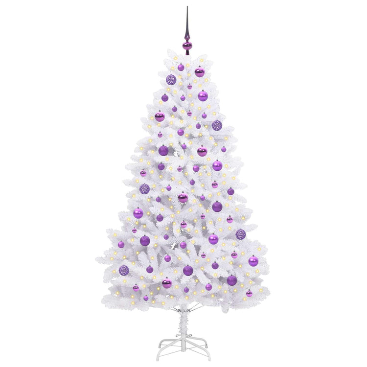 Vidaxx künstlicher klappbarer Weihnachtsbaum weiß 180 cm PVC und Stahl