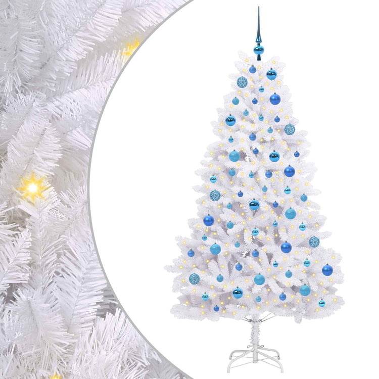 Vidaxx künstlicher klappbarer Weihnachtsbaum weiß 180 cm PVC und Stahl