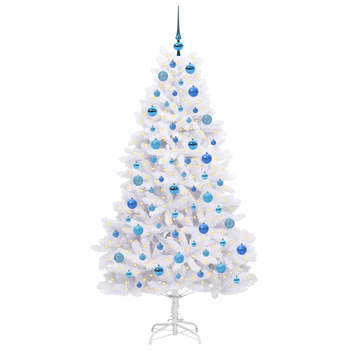 Vidaxx künstlicher klappbarer Weihnachtsbaum weiß 180 cm PVC und Stahl