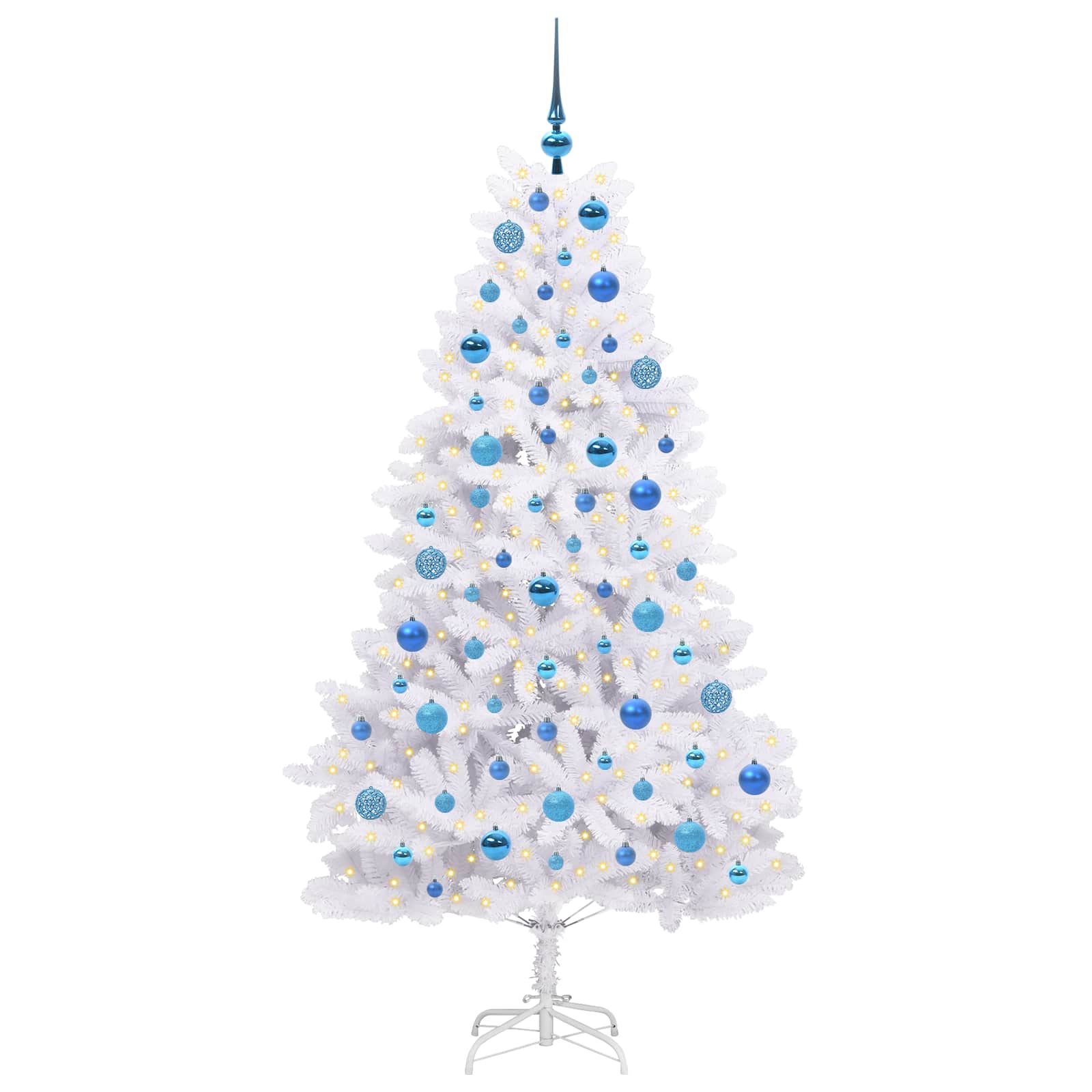 Vidaxx künstlicher klappbarer Weihnachtsbaum weiß 180 cm PVC und Stahl