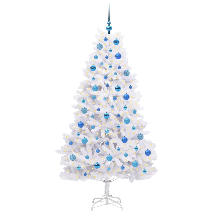 Vidaxx künstlicher klappbarer Weihnachtsbaum weiß 180 cm PVC und Stahl