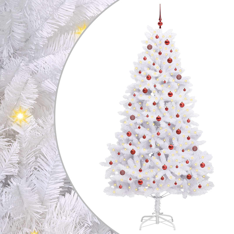 Vidaxx künstlicher klappbarer Weihnachtsbaum weiß 240 cm PVC und Stahl