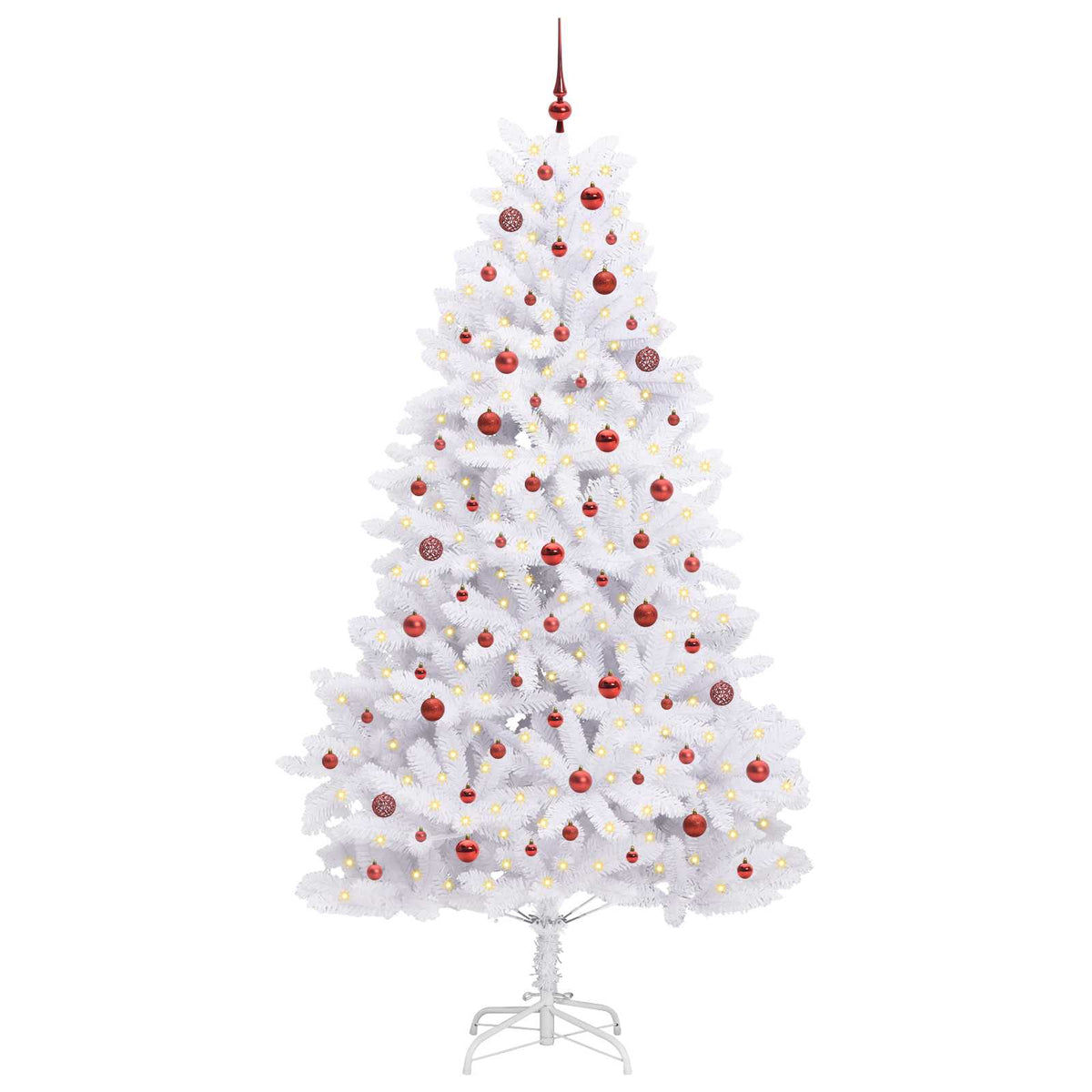 Vidaxx künstlicher klappbarer Weihnachtsbaum weiß 240 cm PVC und Stahl