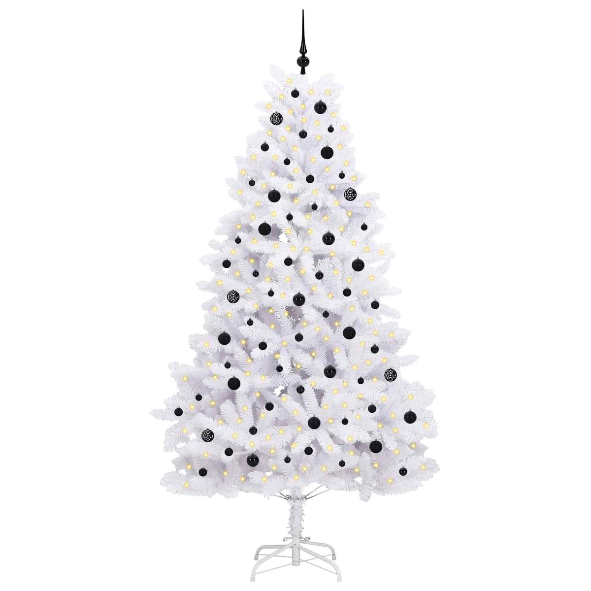 Vidaxx künstlicher klappbarer Weihnachtsbaum weiß 240 cm PVC und Stahl