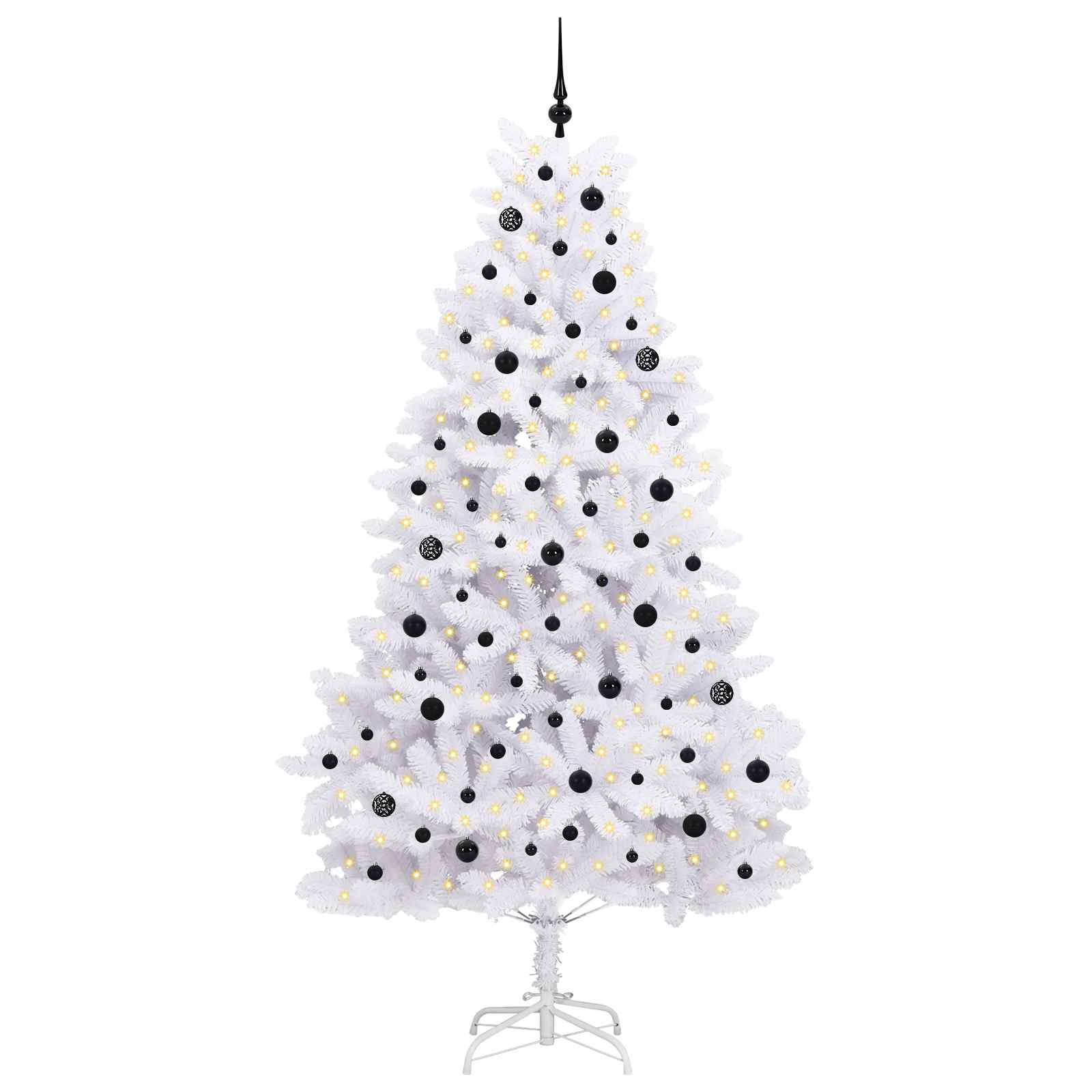 Vidaxx künstlicher klappbarer Weihnachtsbaum weiß 240 cm PVC und Stahl