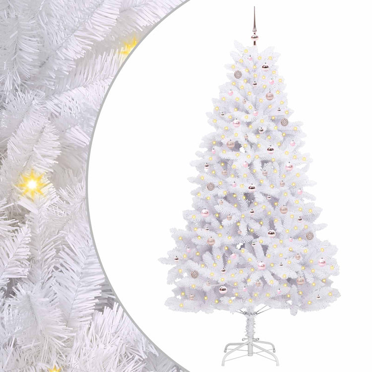 Vidaxx künstlicher klappbarer Weihnachtsbaum weiß 240 cm PVC und Stahl