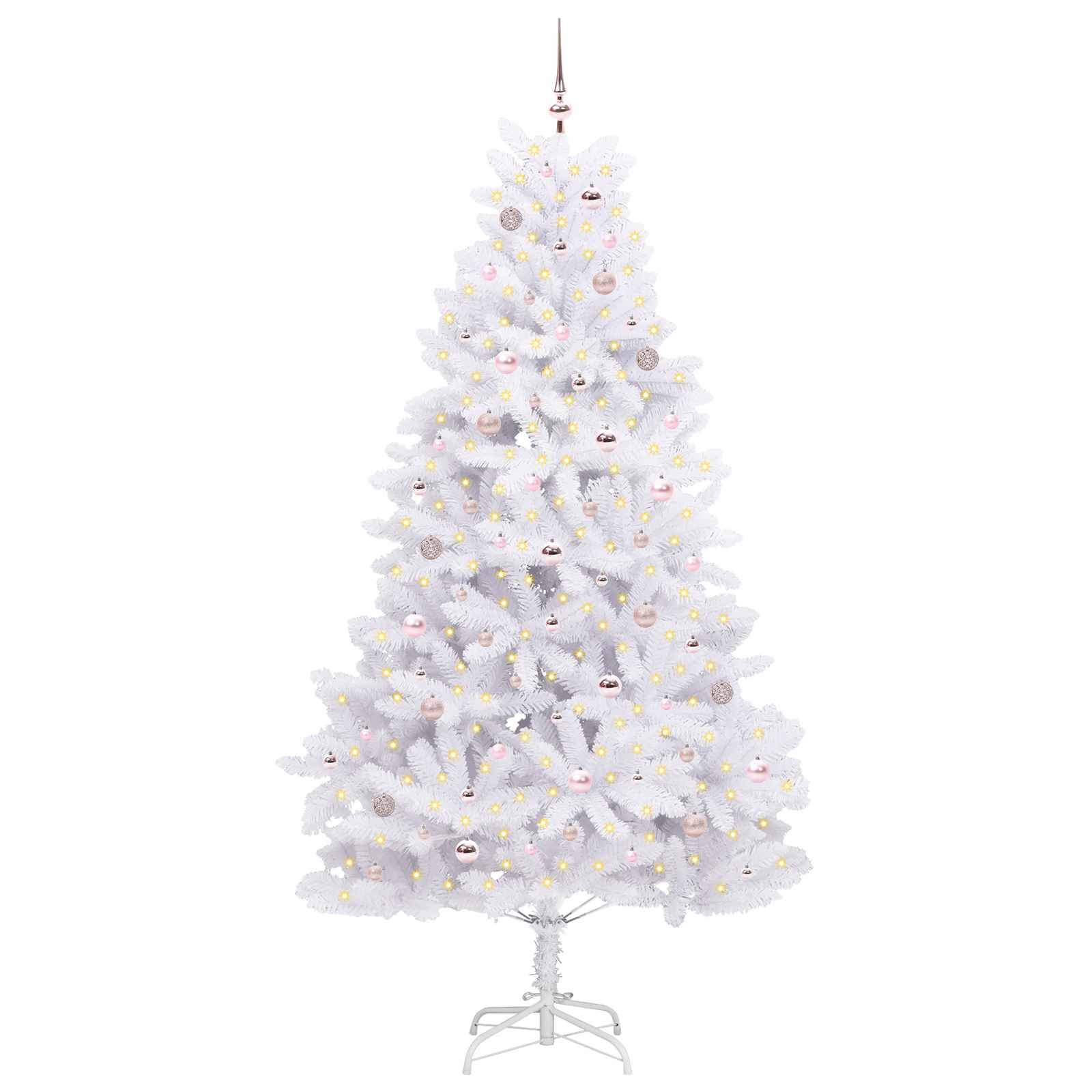 Vidaxx künstlicher klappbarer Weihnachtsbaum weiß 240 cm PVC und Stahl