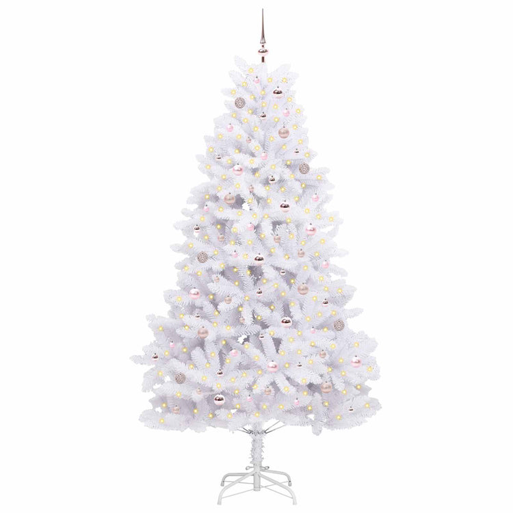 Vidaxx künstlicher klappbarer Weihnachtsbaum weiß 240 cm PVC und Stahl