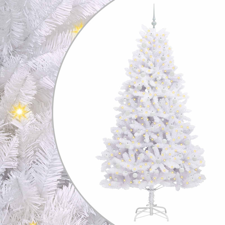 Vidaxx künstlicher klappbarer Weihnachtsbaum weiß 240 cm PVC und Stahl