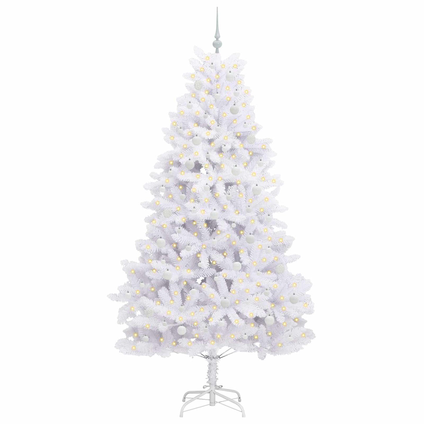 Vidaxx künstlicher klappbarer Weihnachtsbaum weiß 240 cm PVC und Stahl