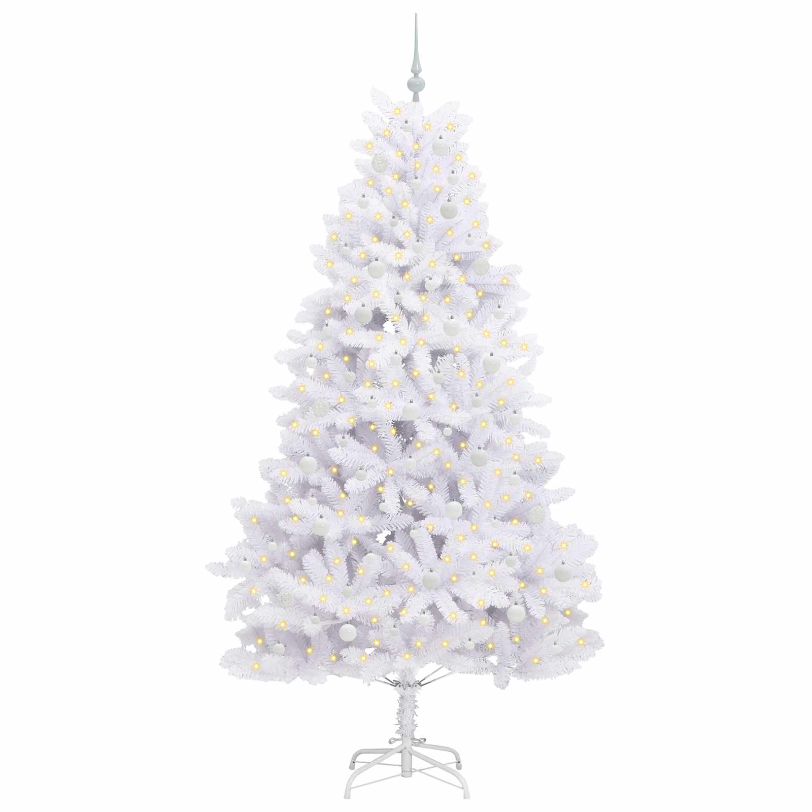 Vidaxx künstlicher klappbarer Weihnachtsbaum weiß 240 cm PVC und Stahl