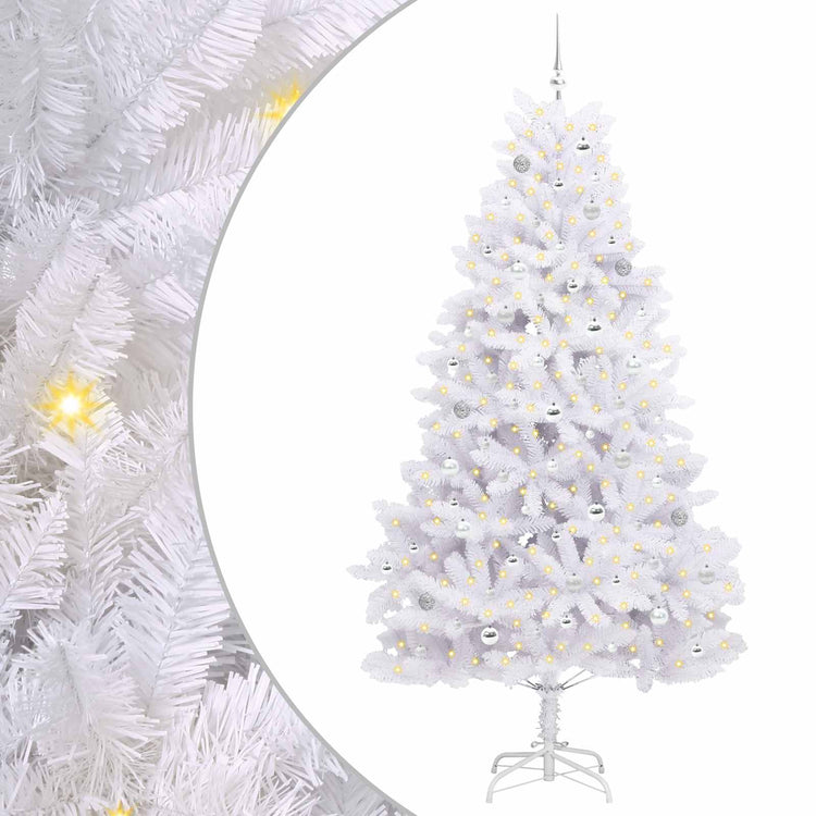 Vidaxx künstlicher klappbarer Weihnachtsbaum weiß 240 cm PVC und Stahl