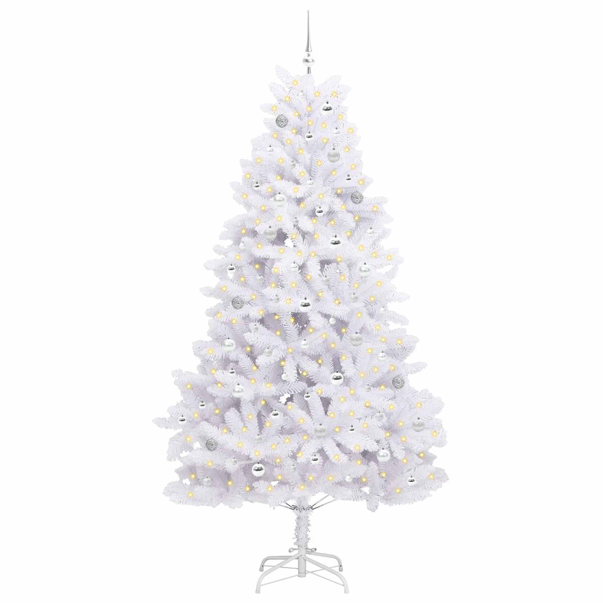 Vidaxx künstlicher klappbarer Weihnachtsbaum weiß 240 cm PVC und Stahl