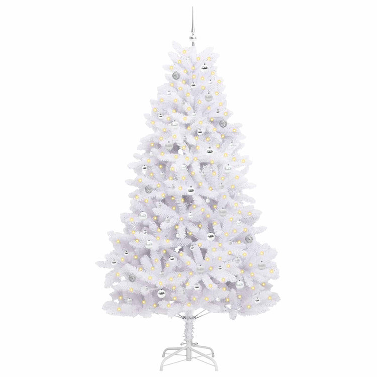 Vidaxx künstlicher klappbarer Weihnachtsbaum weiß 240 cm PVC und Stahl