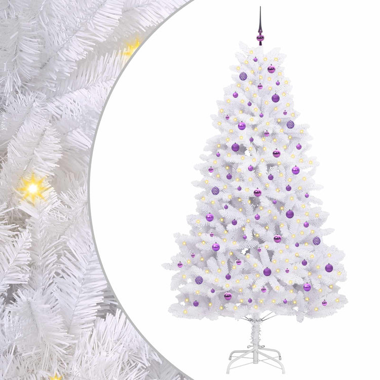 Vidaxx künstlicher klappbarer Weihnachtsbaum weiß 240 cm PVC und Stahl