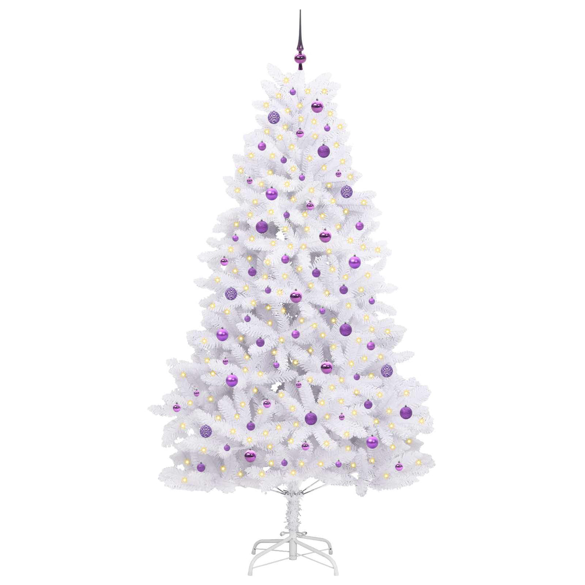 Vidaxx künstlicher klappbarer Weihnachtsbaum weiß 240 cm PVC und Stahl