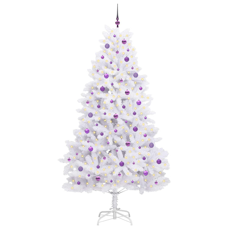 Vidaxx künstlicher klappbarer Weihnachtsbaum weiß 240 cm PVC und Stahl