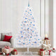 Vidaxx künstlicher klappbarer Weihnachtsbaum weiß 240 cm PVC und Stahl