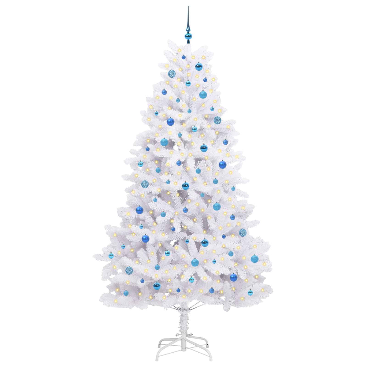 Vidaxx künstlicher klappbarer Weihnachtsbaum weiß 240 cm PVC und Stahl