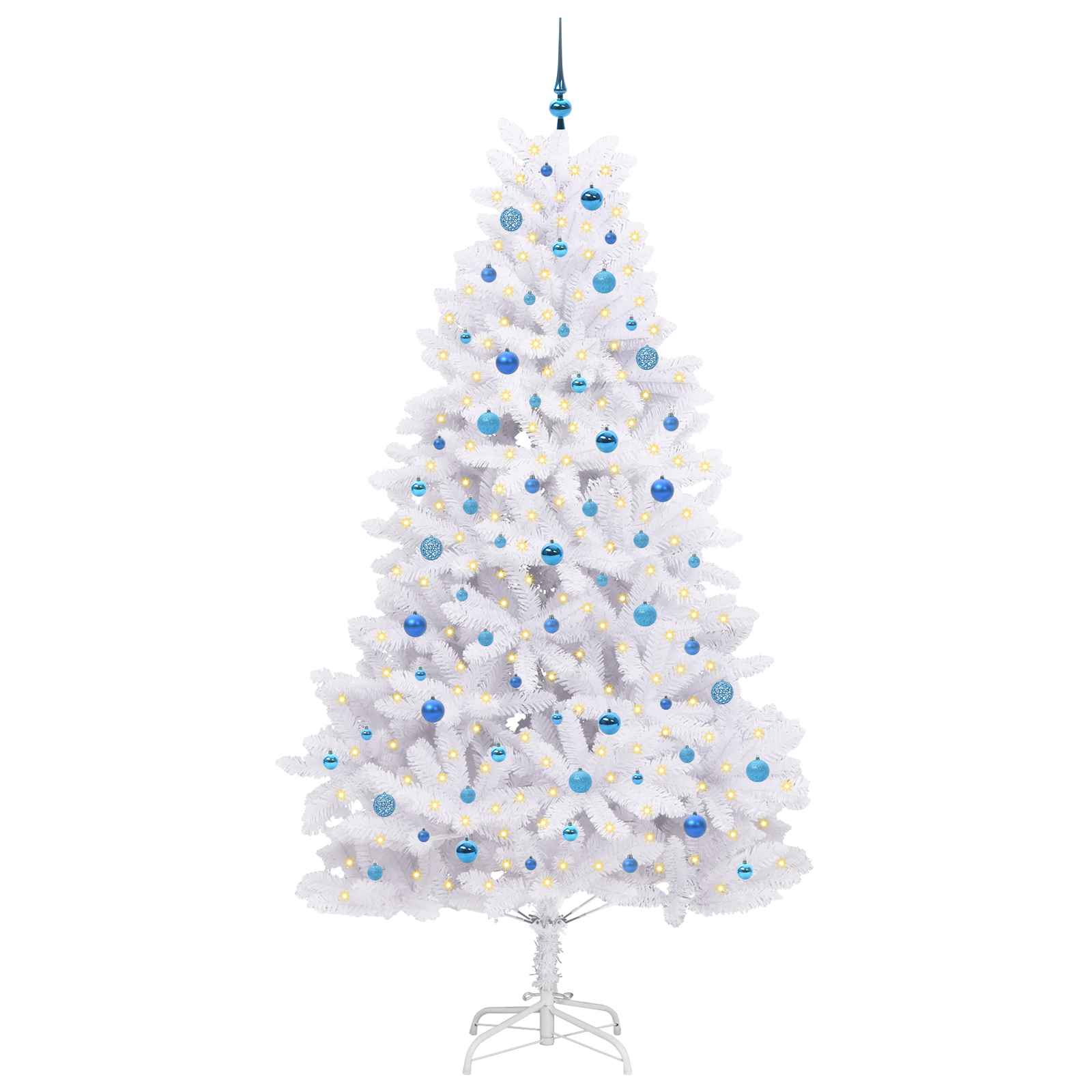 Vidaxx künstlicher klappbarer Weihnachtsbaum weiß 240 cm PVC und Stahl