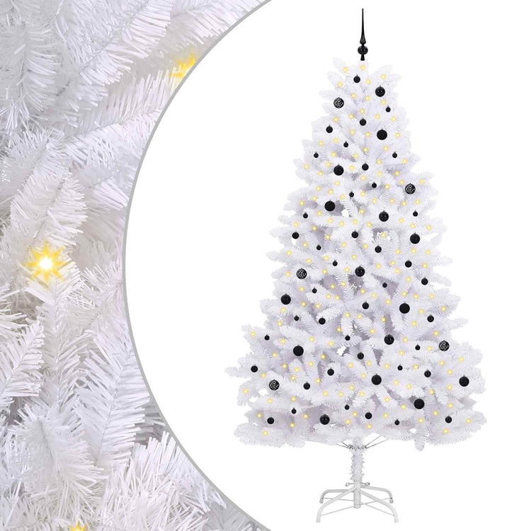 Vidaxx künstlicher klappbarer Weihnachtsbaum weiß 270 cm PVC und Stahl