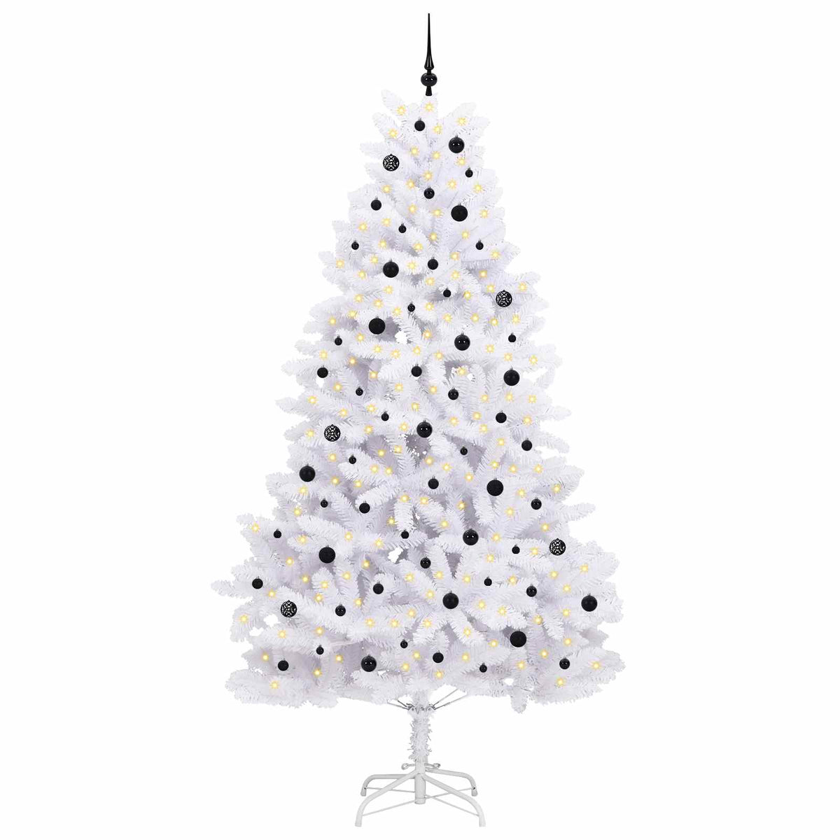 Vidaxx künstlicher klappbarer Weihnachtsbaum weiß 270 cm PVC und Stahl