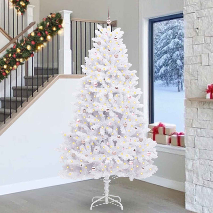 Vidaxx künstlicher klappbarer Weihnachtsbaum weiß 270 cm PVC und Stahl
