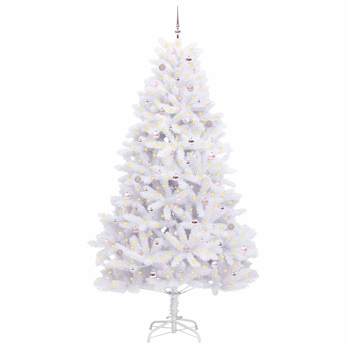 Vidaxx künstlicher klappbarer Weihnachtsbaum weiß 270 cm PVC und Stahl
