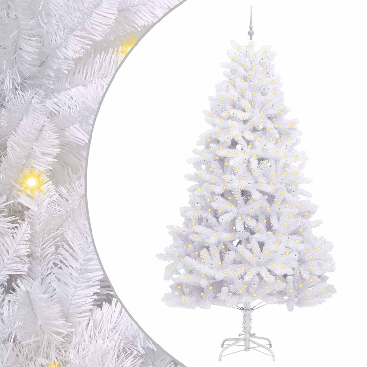 Vidaxx künstlicher klappbarer Weihnachtsbaum weiß 270 cm PVC und Stahl