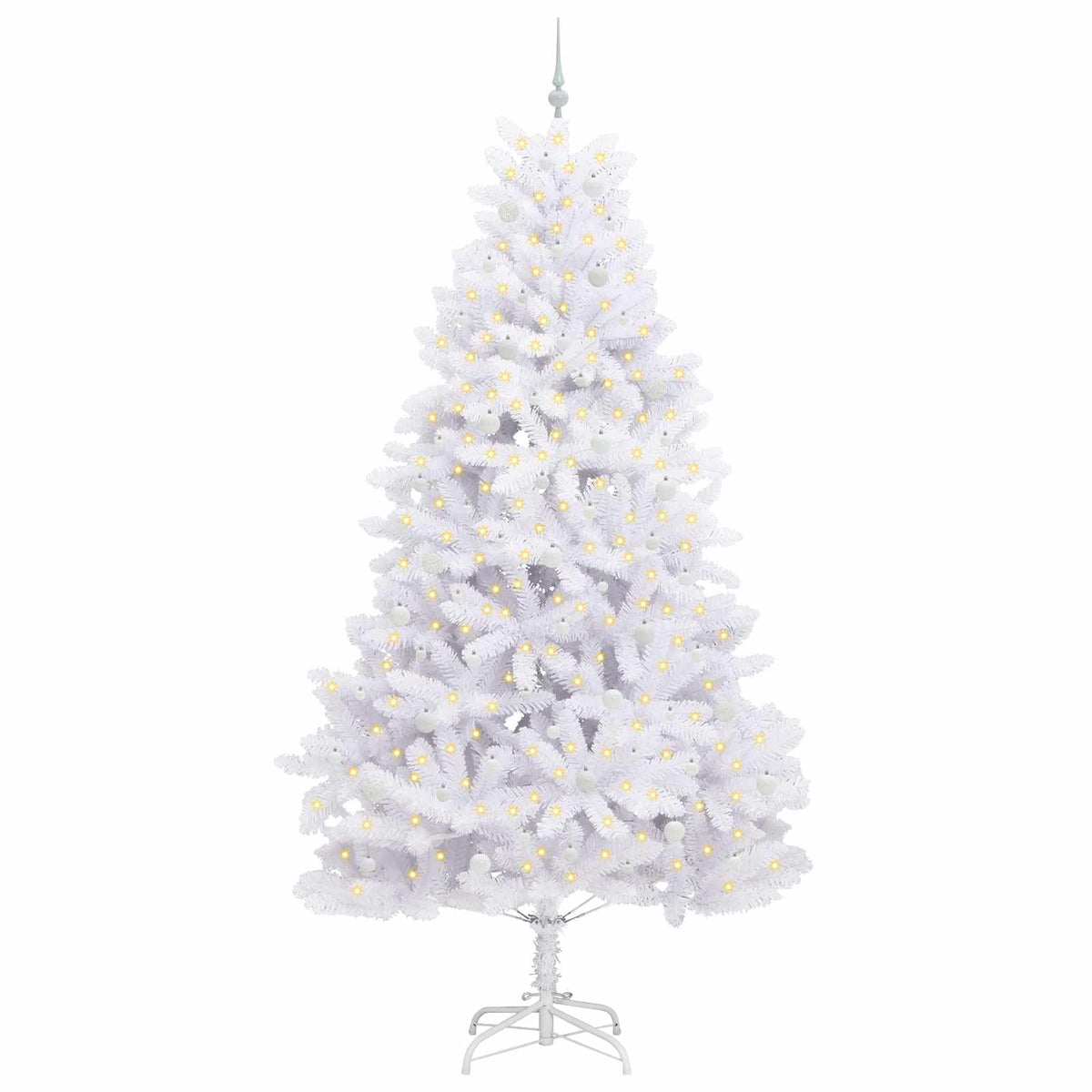 Vidaxx künstlicher klappbarer Weihnachtsbaum weiß 270 cm PVC und Stahl