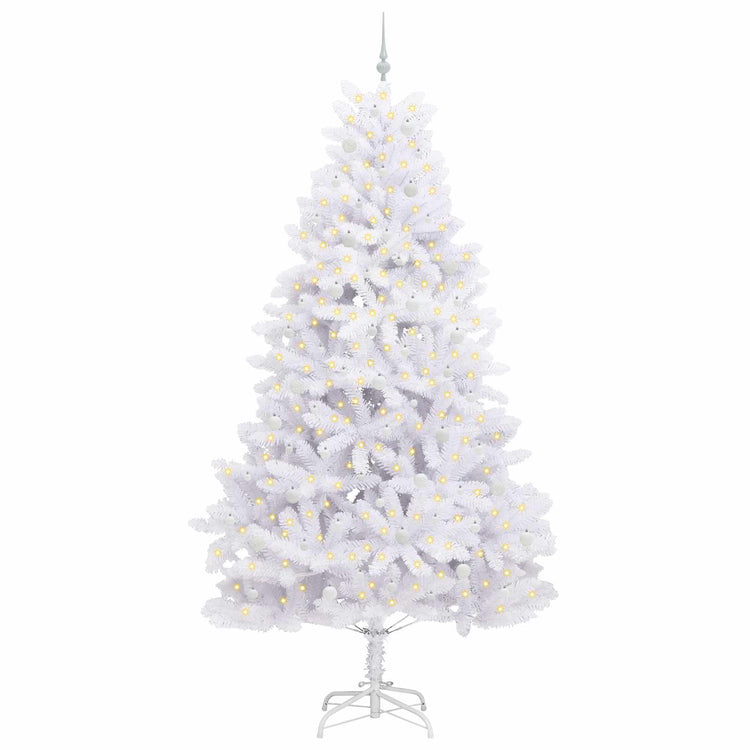 Vidaxx künstlicher klappbarer Weihnachtsbaum weiß 270 cm PVC und Stahl