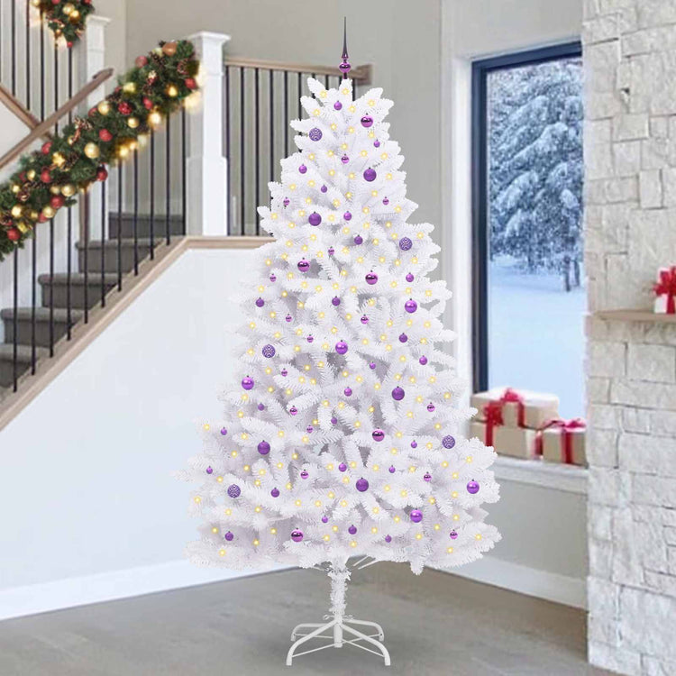 Vidaxx künstlicher klappbarer Weihnachtsbaum weiß 270 cm PVC und Stahl