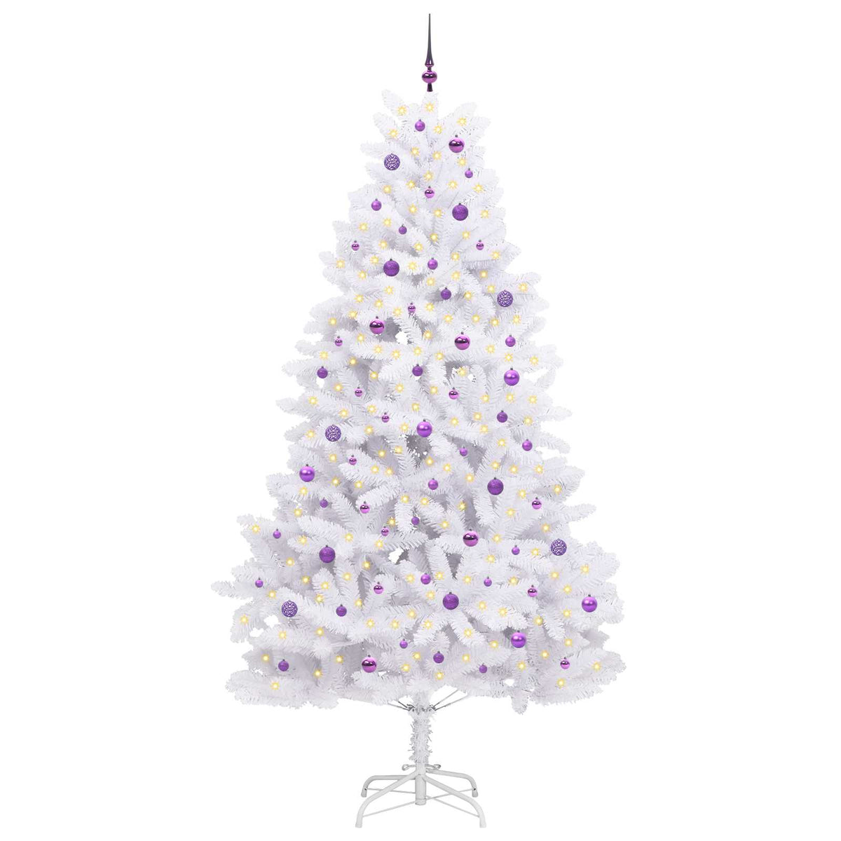Vidaxx künstlicher klappbarer Weihnachtsbaum weiß 270 cm PVC und Stahl