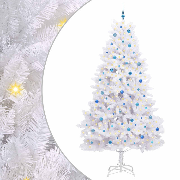 Vidaxx künstlicher klappbarer Weihnachtsbaum weiß 270 cm PVC und Stahl