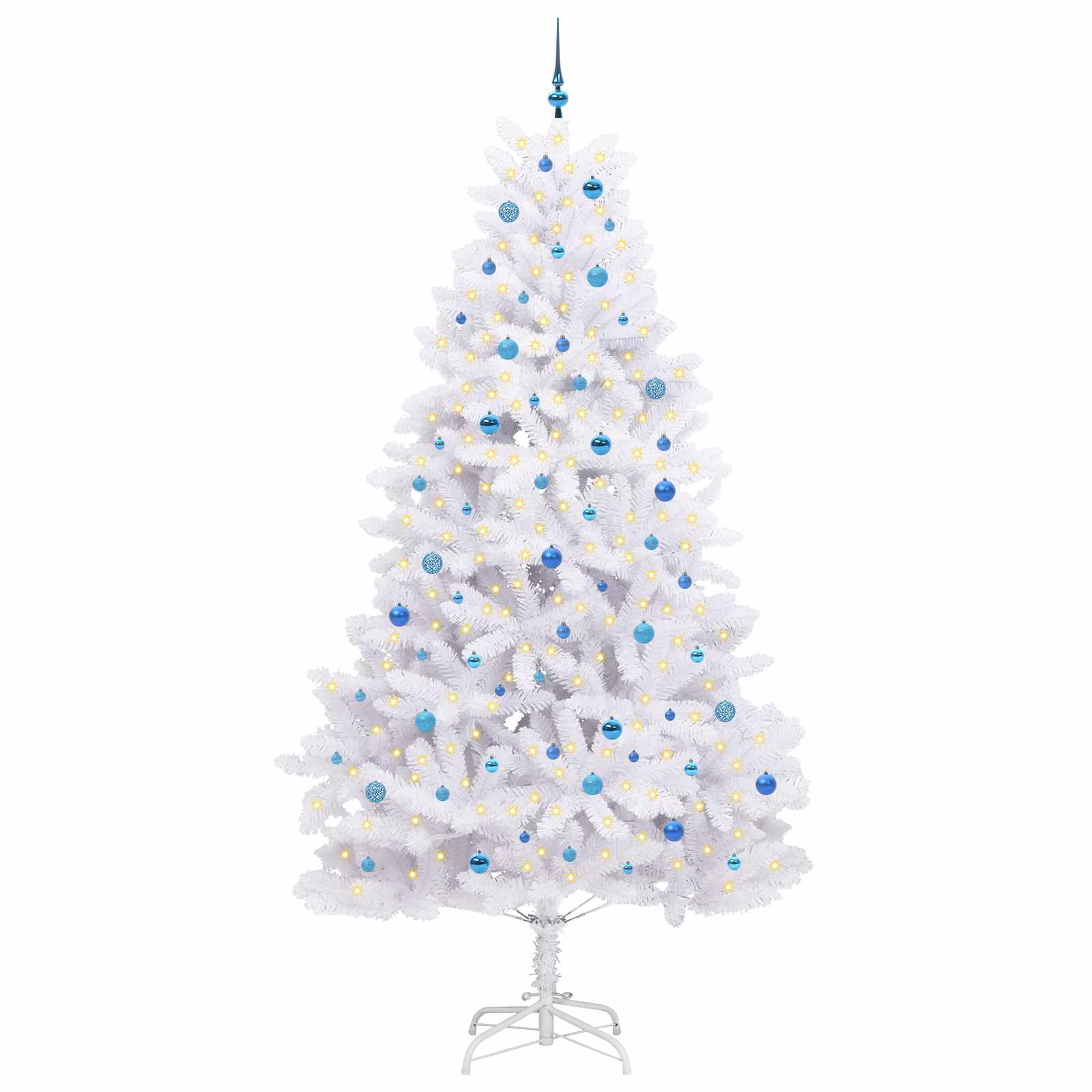 Vidaxx künstlicher klappbarer Weihnachtsbaum weiß 270 cm PVC und Stahl