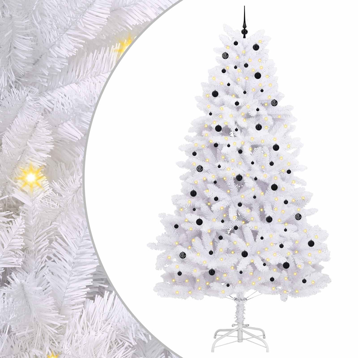 Vidaxx künstlicher klappbarer Weihnachtsbaum weiß 300 cm PVC und Stahl