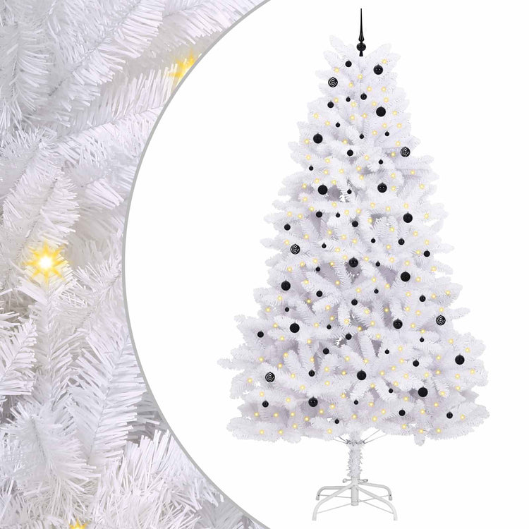 Vidaxx künstlicher klappbarer Weihnachtsbaum weiß 300 cm PVC und Stahl