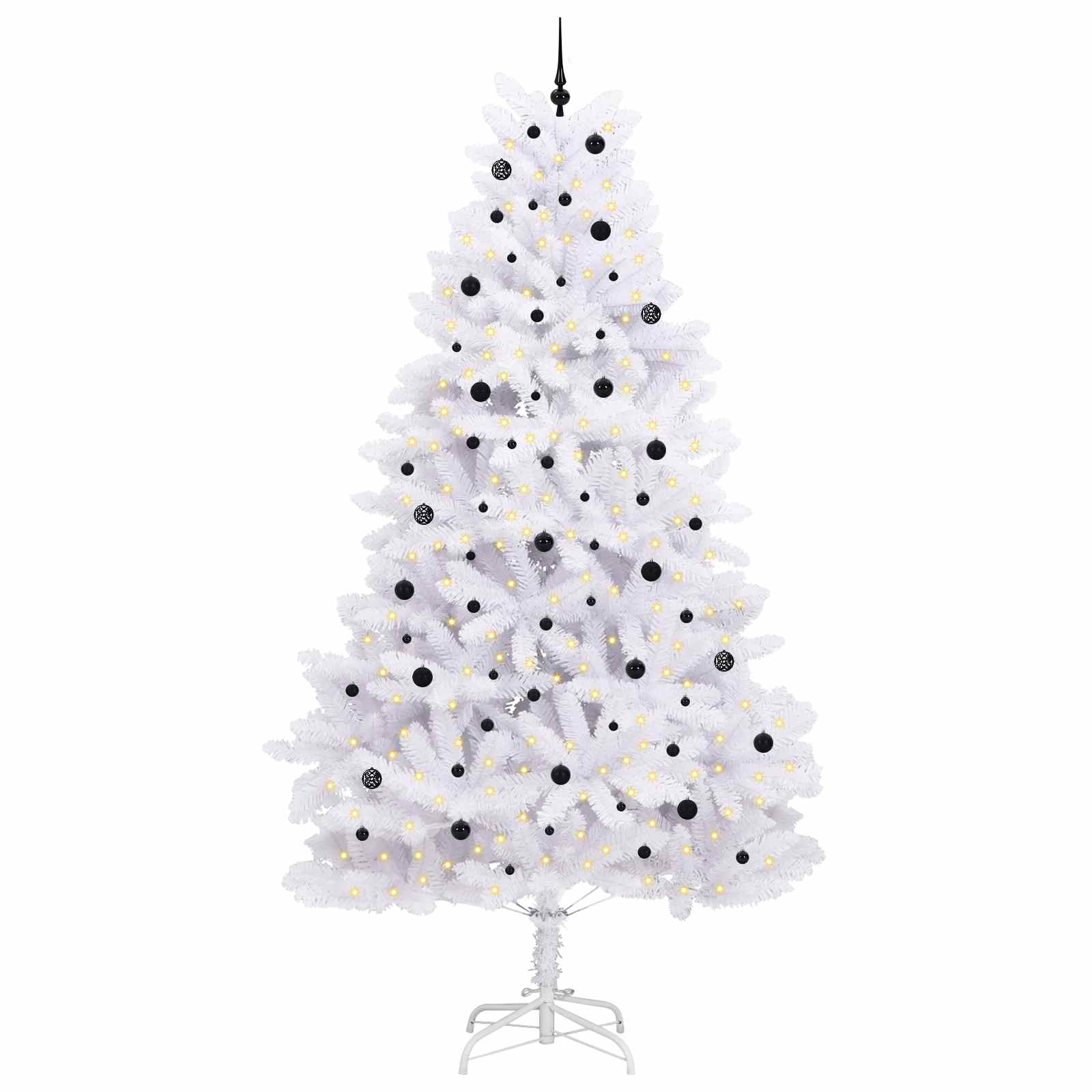 Vidaxx künstlicher klappbarer Weihnachtsbaum weiß 300 cm PVC und Stahl