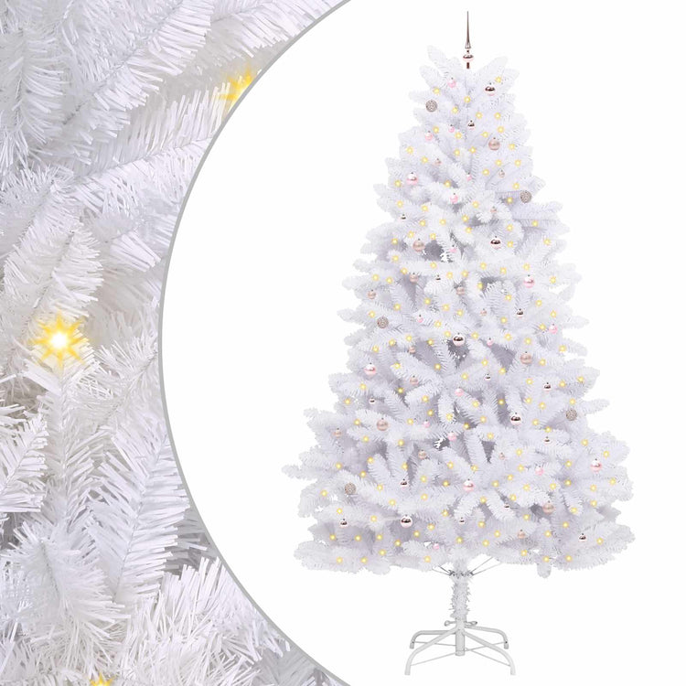 Vidaxx künstlicher klappbarer Weihnachtsbaum weiß 300 cm PVC und Stahl