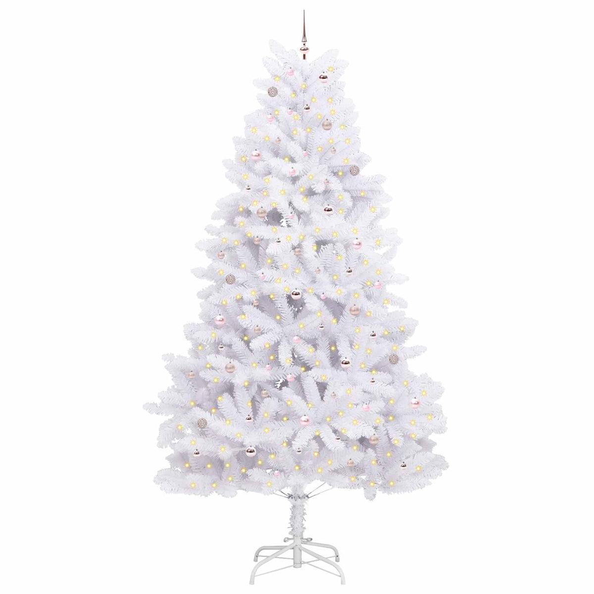 Vidaxx künstlicher klappbarer Weihnachtsbaum weiß 300 cm PVC und Stahl